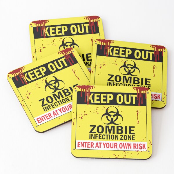 Item preview, Zombie Zone Keep Out Warning Sign designed and sold by HotHibiscus.