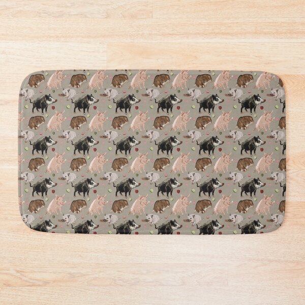 Item preview, Pig pattern in warm grey  designed and sold by EskTuulispaa.