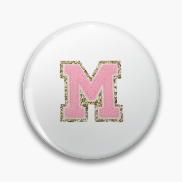 Item preview, Preppy Pink Varsity letter M designed and sold by Gracie’s  Gold.