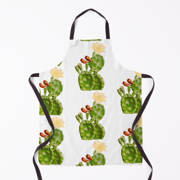 Item preview, Pale Yellow Flowered Prickly Pear Cactus Botanical Art designed and sold by MochaMeli.