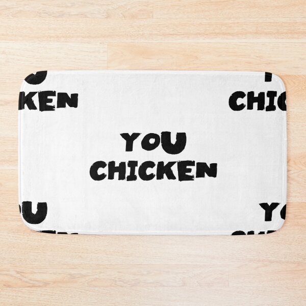 Item preview, You Chicken Text Monochrome White designed and sold by Meepuruproject.