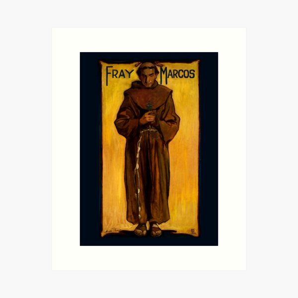 Item preview, “Fray Marcos” Western Art by Gerald Cassidy designed and sold by PatricianneK.