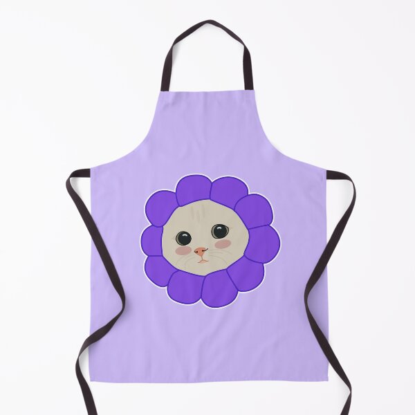 Item preview, Purple cute cat with flower accessory designed and sold by Cute-Treasure.