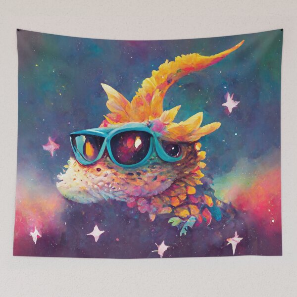 Item preview, Dragon Wearing Sunglasses in Space designed and sold by MythicPrompts.