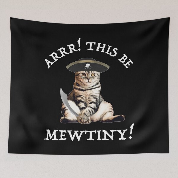 Item preview, Arrr! This Be Mewtiny! designed and sold by Cat Lady Designs.