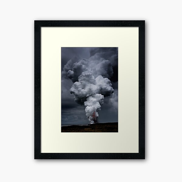 Kilauea Volcano at Kalapana 3c Framed Art Print