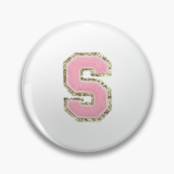 Item preview, Preppy Pink Varsity letter S designed and sold by Gracie’s  Gold.