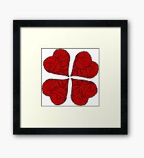 Yarn heart pattern Framed Print