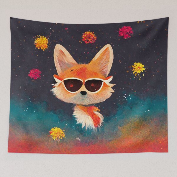Item preview, Fox Wearing Sunglasses in Space designed and sold by MythicPrompts.