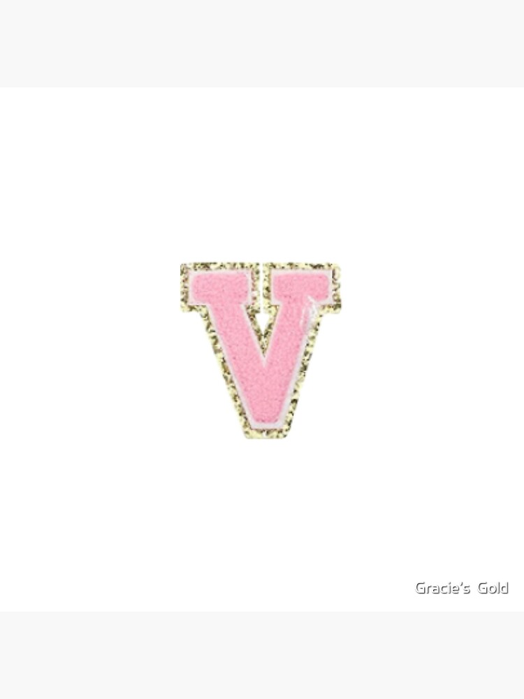 "Preppy Pink Varsity Letter V" Poster For Sale By Corsiglia | Redbubble