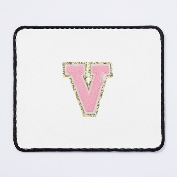 Item preview, Preppy Pink Varsity letter V designed and sold by Gracie’s Gold.