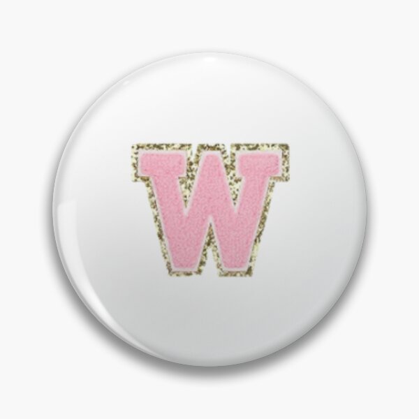 Item preview, Preppy Pink Varsity letter W designed and sold by Gracie’s  Gold.