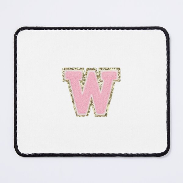 Item preview, Preppy Pink Varsity letter W designed and sold by Gracie’s Gold.