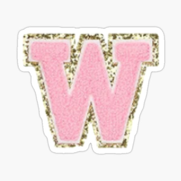 Preppy Pink Varsity Letter W Sticker For Sale By Corsiglia Redbubble 0351