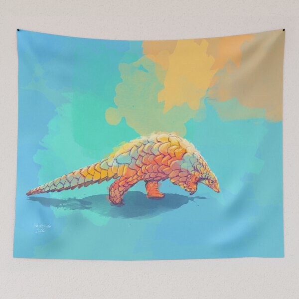 Item preview, Armored Cuteness - Pangolin Illustration designed and sold by Flo Art Studio.