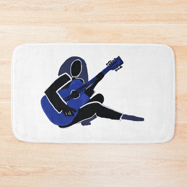 Item preview, Woman with a guitar abstract neo-expressionism painting designed and sold by KARTICK DUTTA.