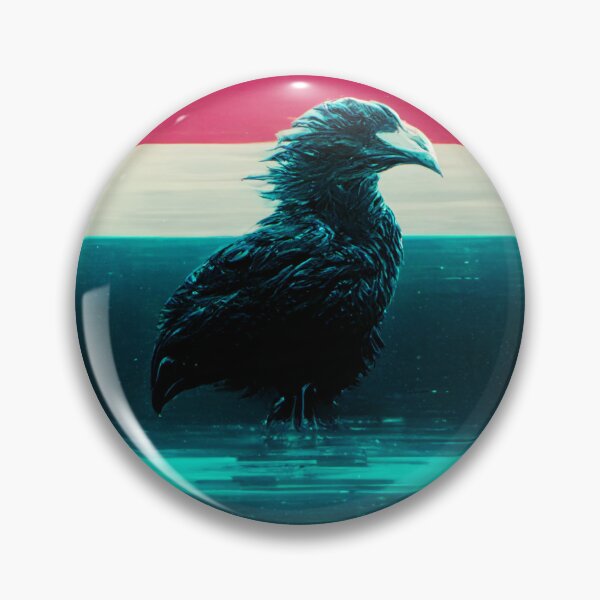 Artikelvorschau, negativer schwarzer Synthwave-Adler entworfen und verkauft von Hubert Dungen.