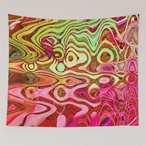 Item preview, Hippie Style Abstract Groovy Exotic Colors Happy Maximalism for Eccentric Flashy Maximalist 3 of 4 designed and sold by Beachy.
