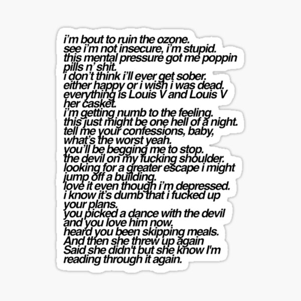 Artikel-Vorschau von Chase Atlantic Songtext Zitate Schwarz, designt und verkauft von PrintUnlimited1.