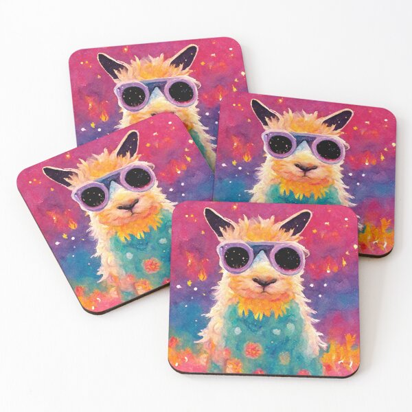 Item preview, Llama Wearing Sunglasses in Space designed and sold by MythicPrompts.