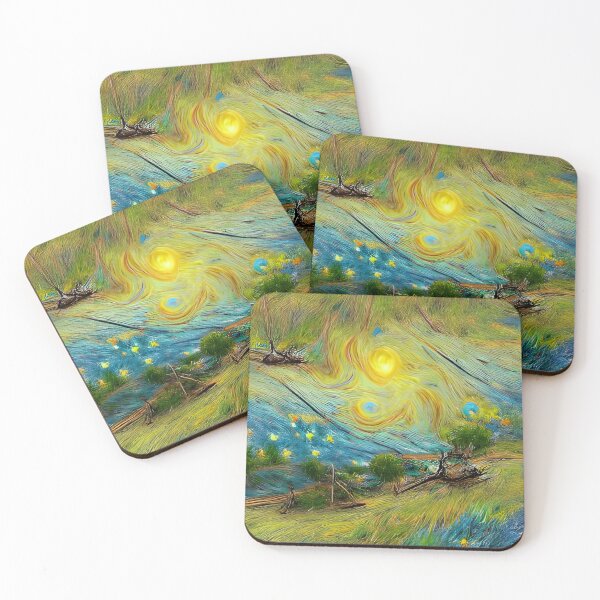 Item preview, AI Generated Art, Rainbow Stars Van Gogh  designed and sold by ACC .