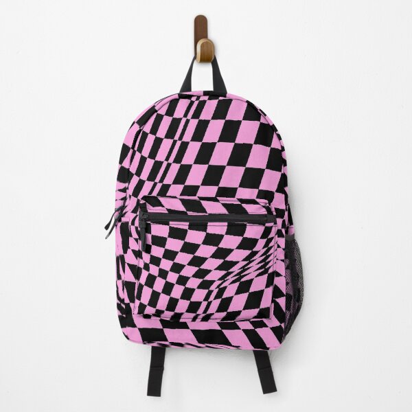 Item preview, black and pink distorted chess pattern designed and sold by --Camiila--.