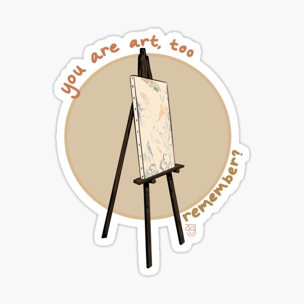 Easel studio canvas painting painting art' Sticker