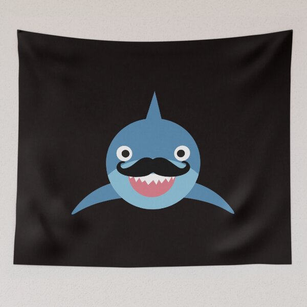 Item preview, Funny Shark Moustache designed and sold by Buyeseoshop.