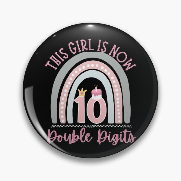 Item preview, This Girl Is Now 10 Double Digits 10th Birthday Rainbow 10 Years Old Gifts ideas designed and sold by Sasikharn.