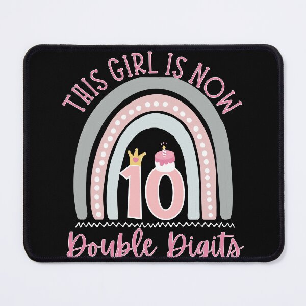 Item preview, This Girl Is Now 10 Double Digits 10th Birthday Rainbow 10 Years Old Gifts ideas designed and sold by Sasikharn.
