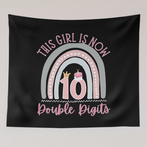Item preview, This Girl Is Now 10 Double Digits 10th Birthday Rainbow 10 Years Old Gifts ideas designed and sold by Sasikharn.