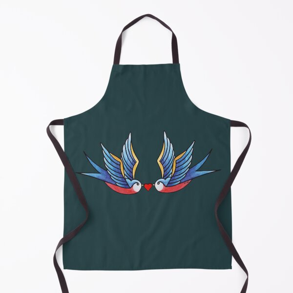 Item preview, Pair of swallows tattoo designed and sold by emeteneme.