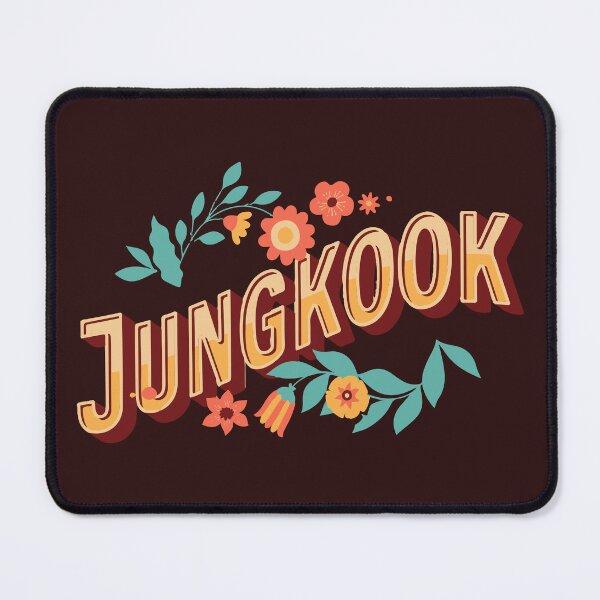 Item preview, BTS Jeon Jungkook flower elegant name typography text | Morcaworks designed and sold by Morcawork.