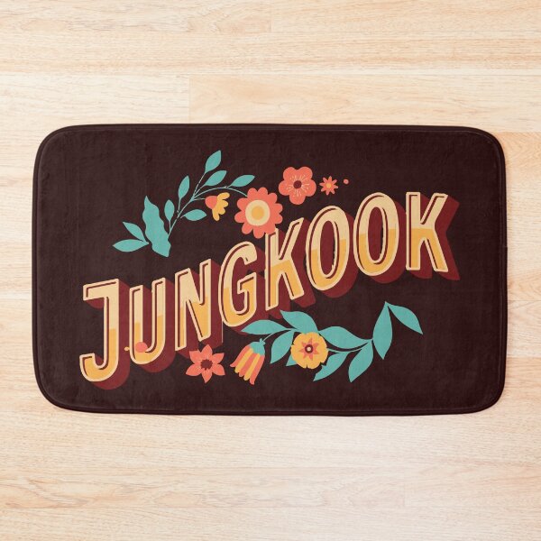 Item preview, BTS Jeon Jungkook flower elegant name typography text | Morcaworks designed and sold by Morcawork.