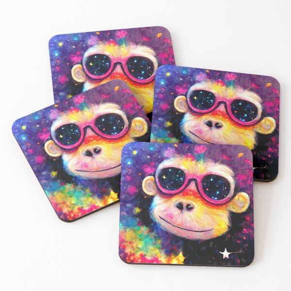 Item preview, Monkey Wearing Sunglasses in Space designed and sold by MythicPrompts.