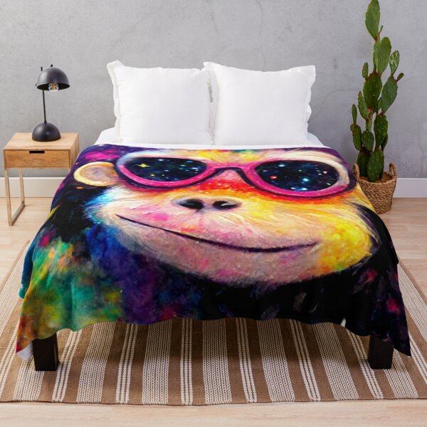 Item preview, Monkey Wearing Sunglasses in Space designed and sold by MythicPrompts.