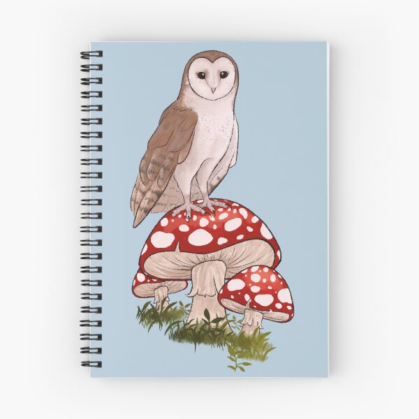 Item preview, Barn owl + Mushrooms designed and sold by FandomOwlTrash.