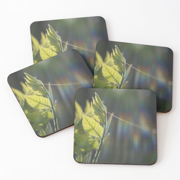 Item preview, Fresh Green Leaves With Spiderweb designed and sold by Nalinne Jones.