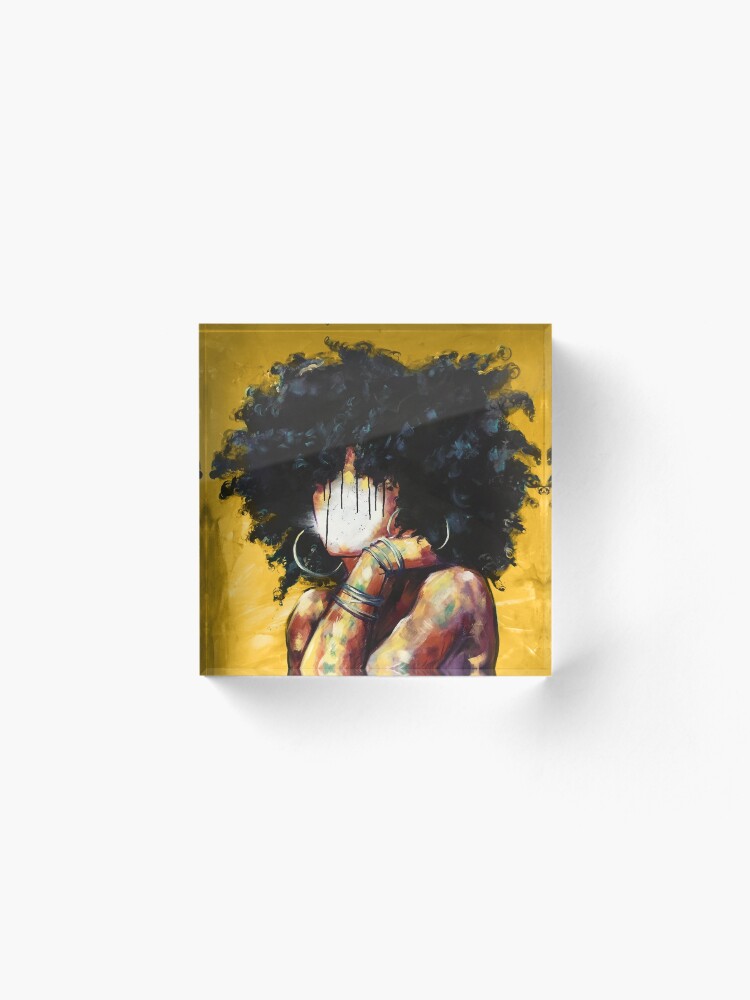 Alternate view of Naturally II GOLD Acrylic Block