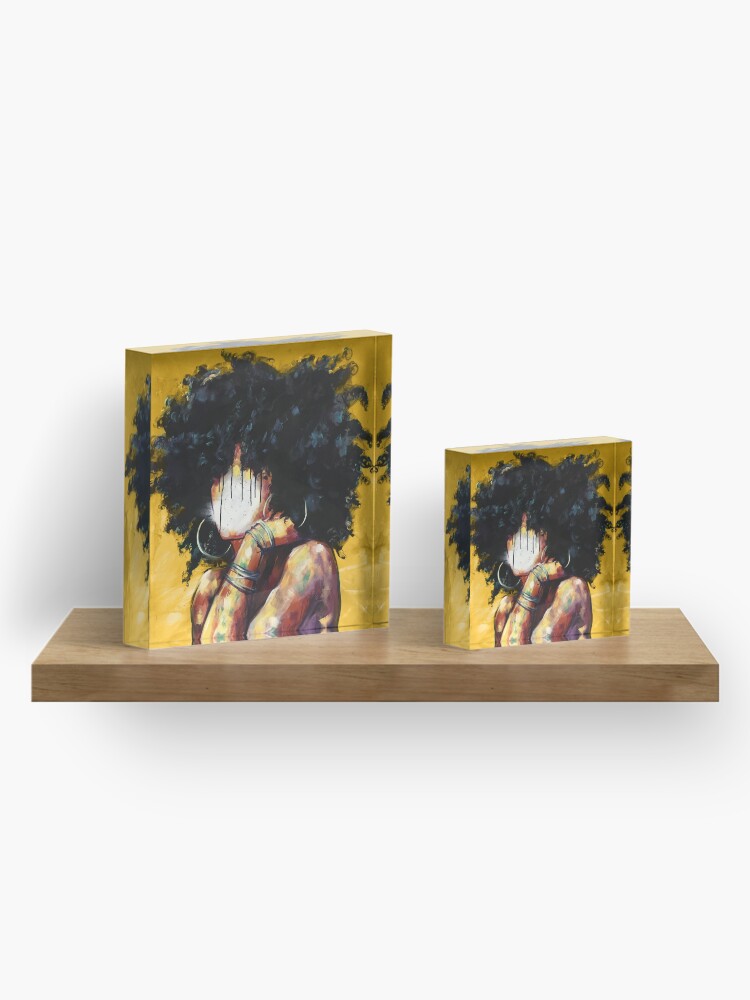 Alternate view of Naturally II GOLD Acrylic Block