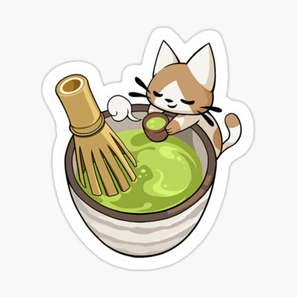 Matcha Break Spray Sticker