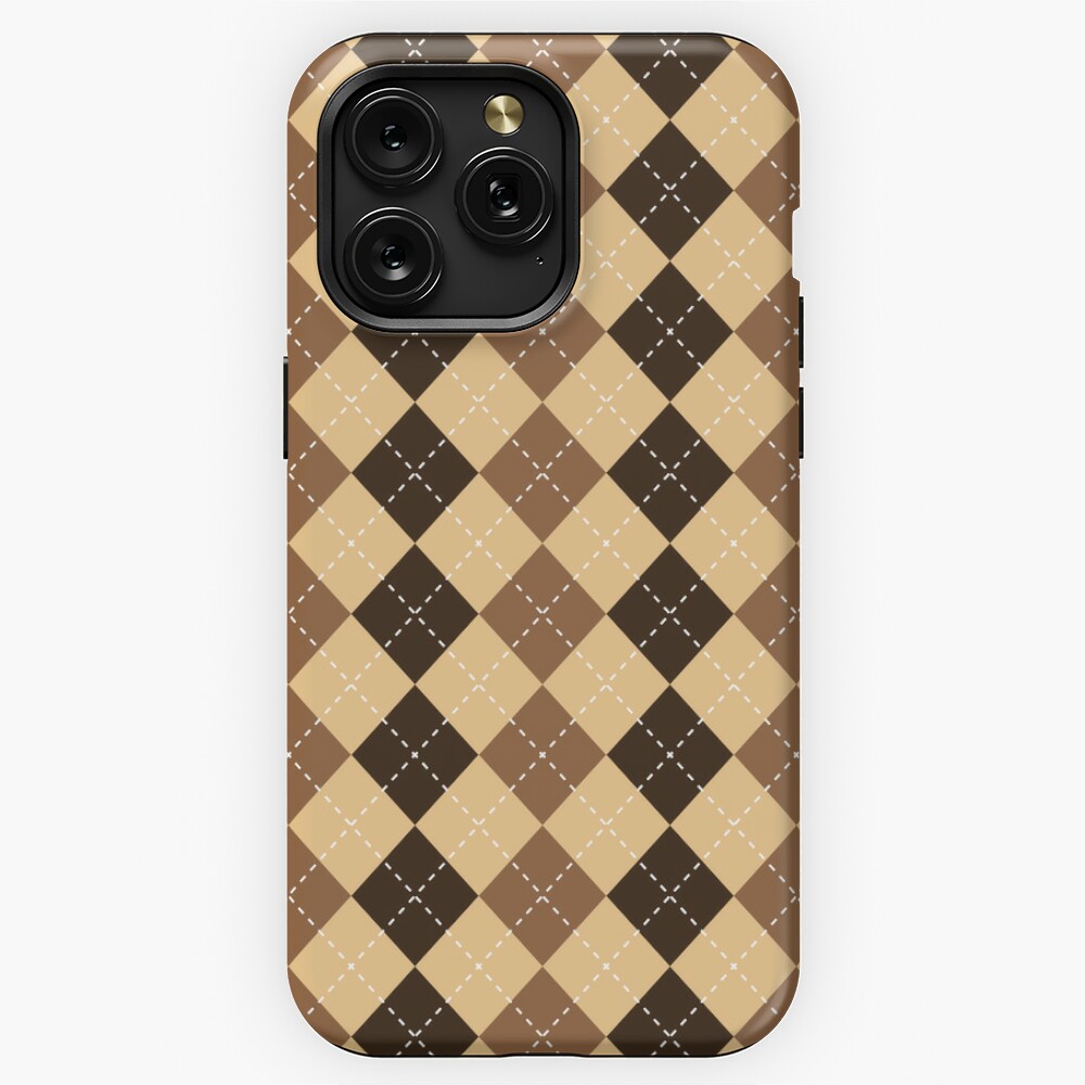 Preppy Aesthetic Argyle iPhone Case