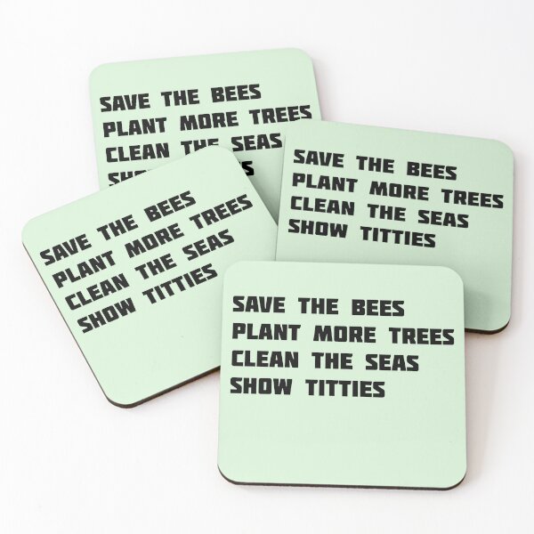 Item preview, Save the Bees Trees Seas and Titties designed and sold by SuccessPositive.