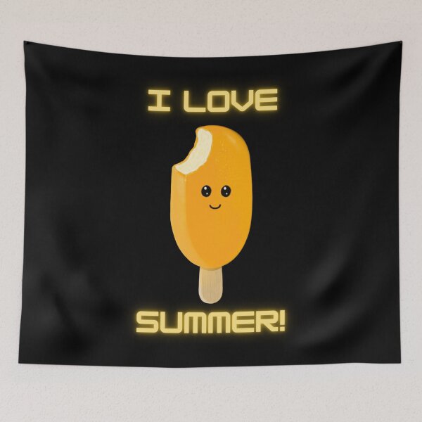 Item preview, I Love Summer! ice lolly, black.  designed and sold by Bumpulous.