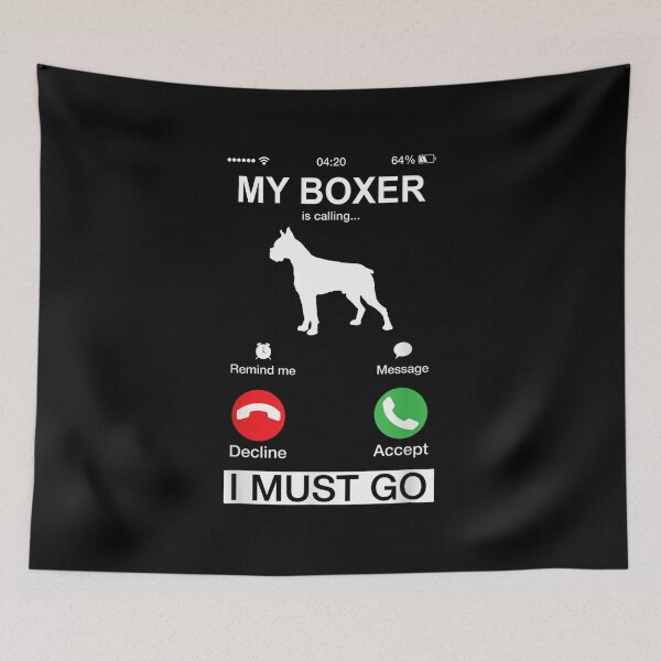 Item preview, My Boxer Is Calling, Funny Phone Screen Animals Puppy, Boxer Dog Lover's, Niche Mom Dad Owner Christmas Gift designed and sold by xlnv.