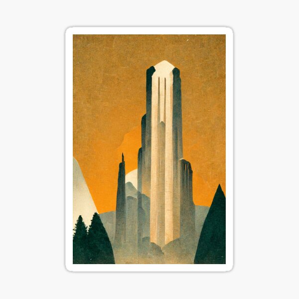 Item preview, Waterfall Art Deco designed and sold by ArtDecoGecko.