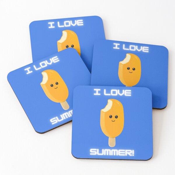 Item preview, I Love Summer! ice lolly, blue.  designed and sold by Bumpulous.