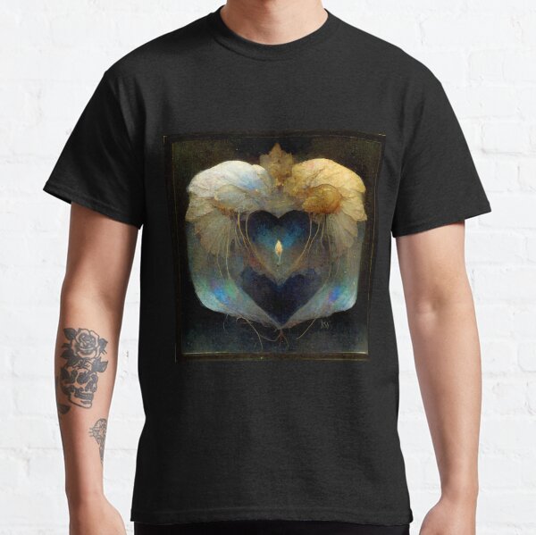 Engelsflügel - Herz - Kerze Classic T-Shirt