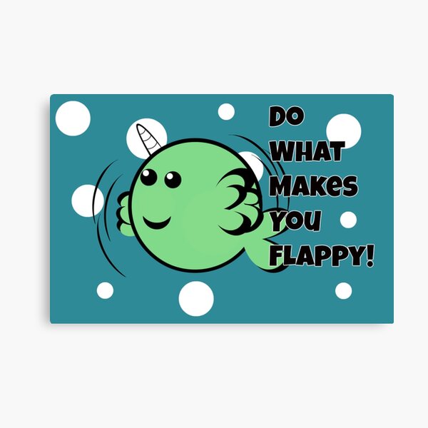 Flappy Narwhal Canvas Print