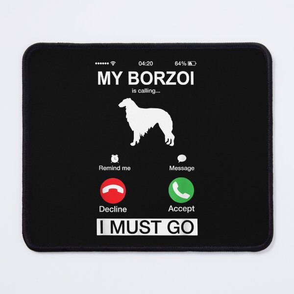 Item preview, My Borzoi Is Calling, Funny Phone Screen Animals Puppy, Borzoi Dog Lover's, Niche Mom Dad Owner Christmas Gift designed and sold by xlnv.